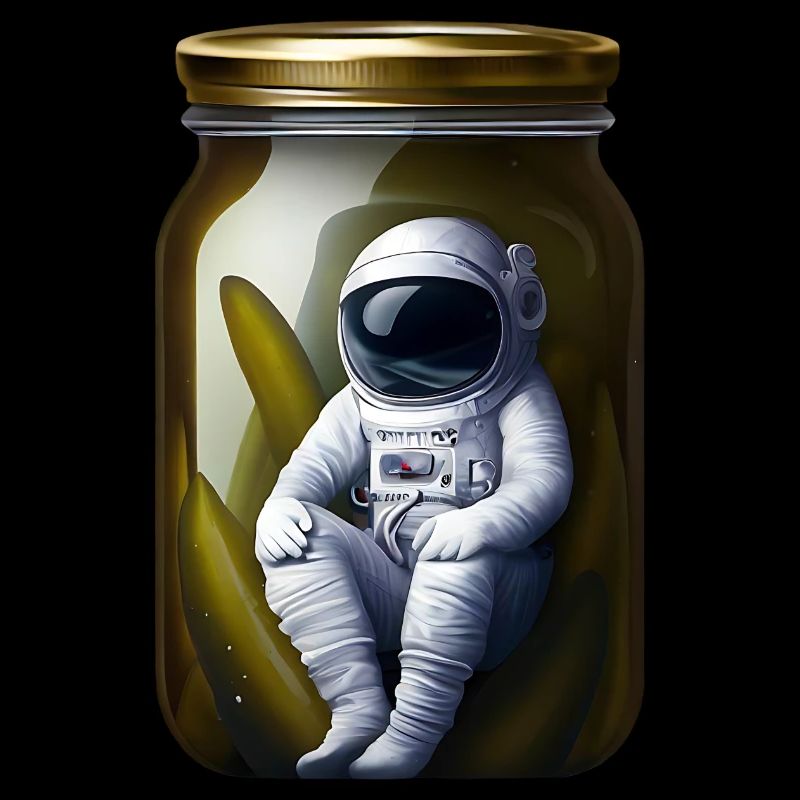 Astronaut in a pickle jar