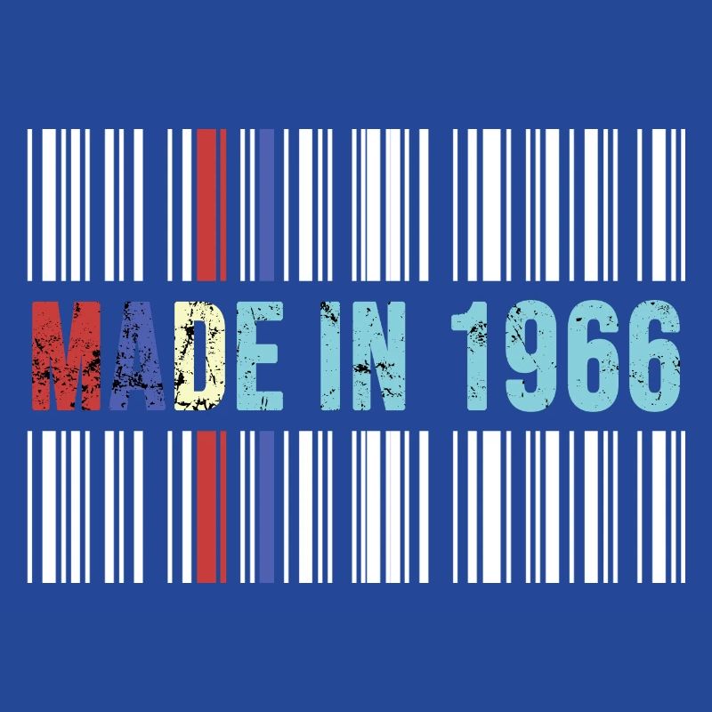 1966 anniversaire 56 ans 56e anniversaire rétro code-barres