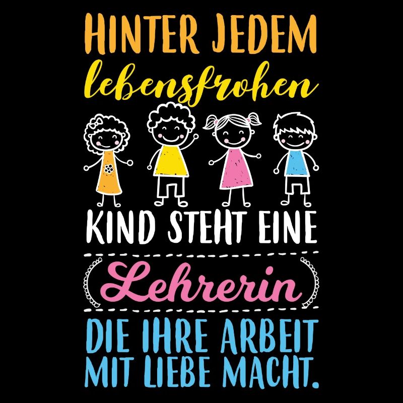 lebensfrohes Kind - Lehrerin mit Liebe