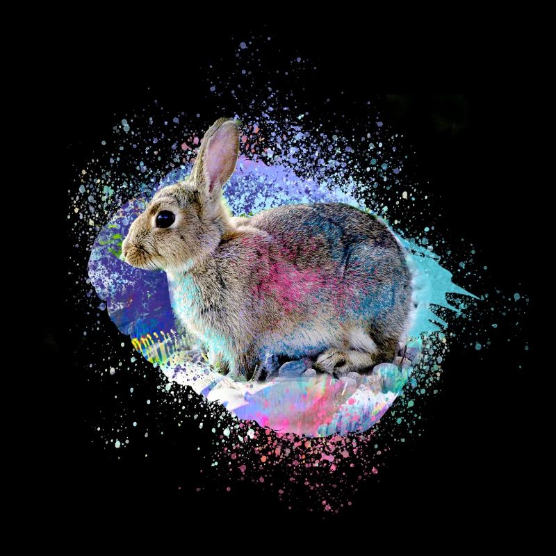 Rabbit,Graffiti,Painter,Colorful,Pet,Rabbit
