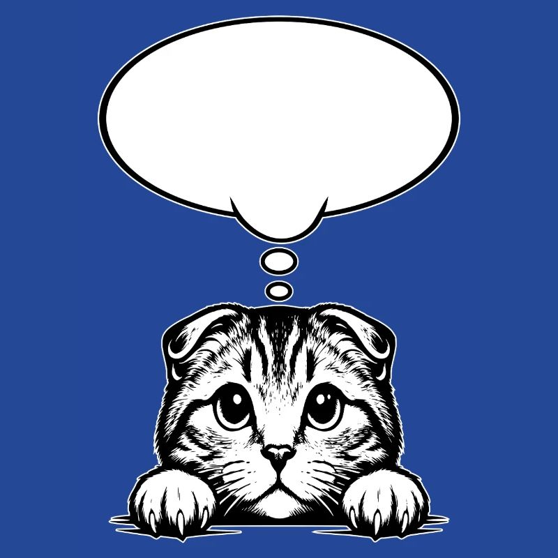 Scottish Fold-eared Cat Speech Bubble
