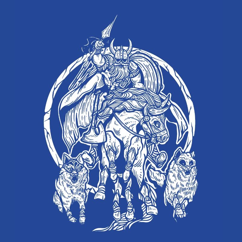Odin on Sleipnir - Viking Warrior Design