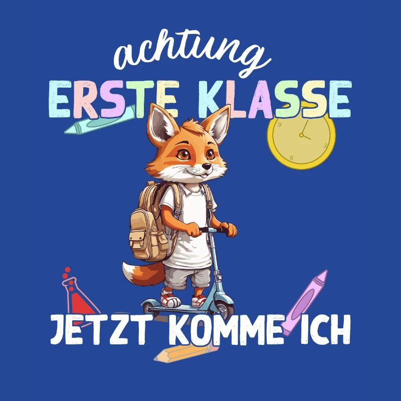 Fuchs Schulanfang Erste Klasse Einschulung