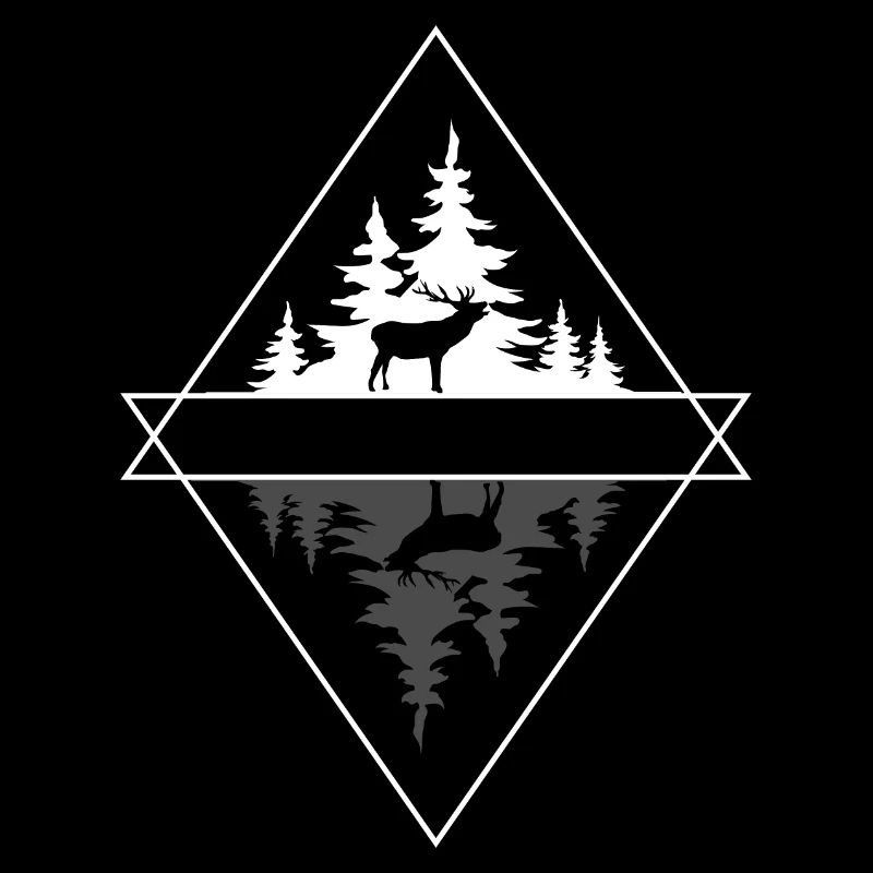 Cerf seul dans la forêt
