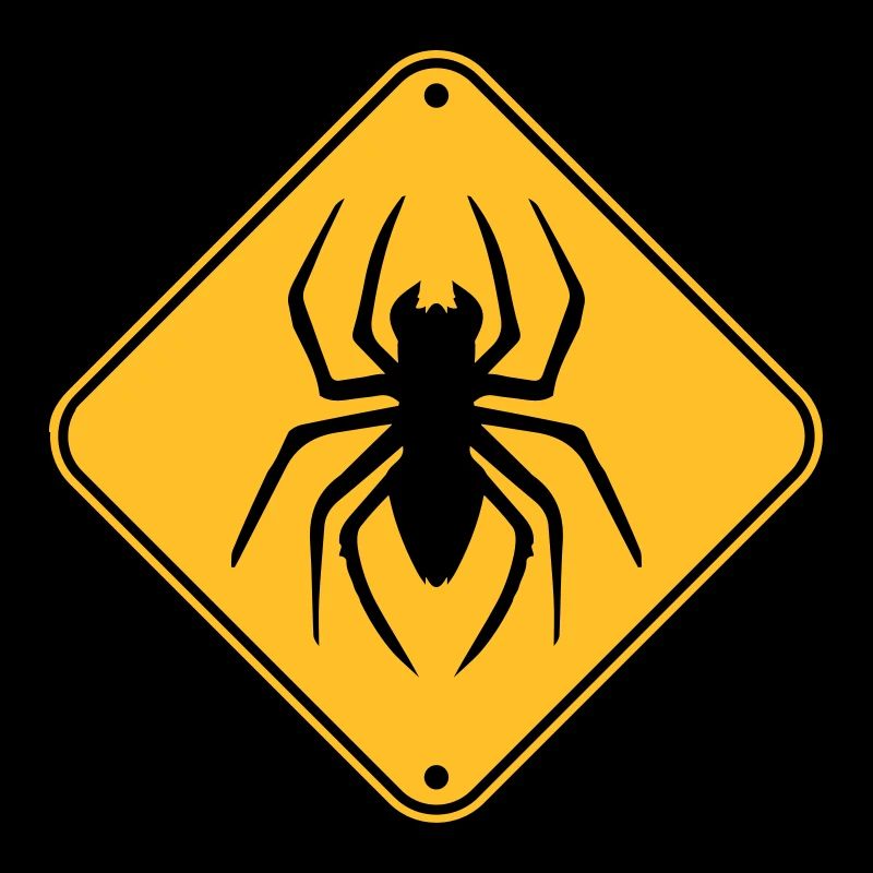 shield warning caution hazard caution zone spider