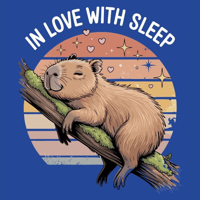 Conception de sommeil Capybara mignon