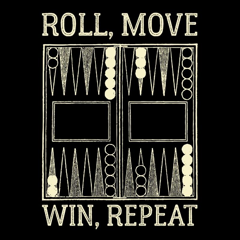 Backgammon Player Board Game King Funny Humor