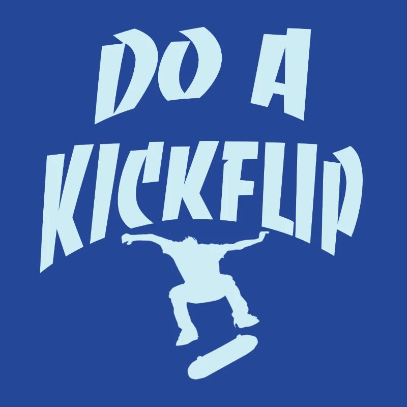 Machen Sie einen Kickflip Blue