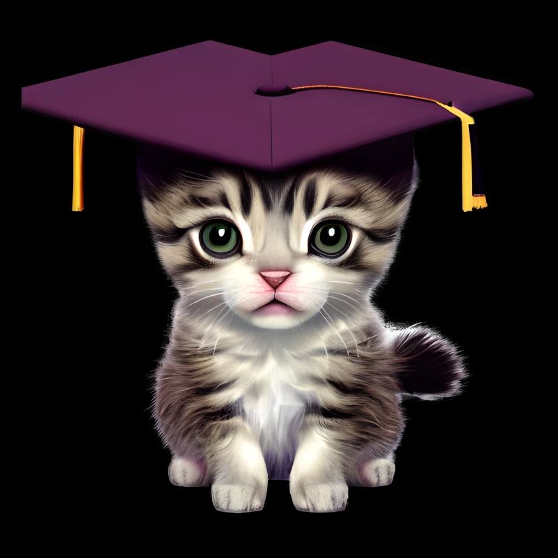 Bachelor Katze Studium Absolvent Schulabschluss