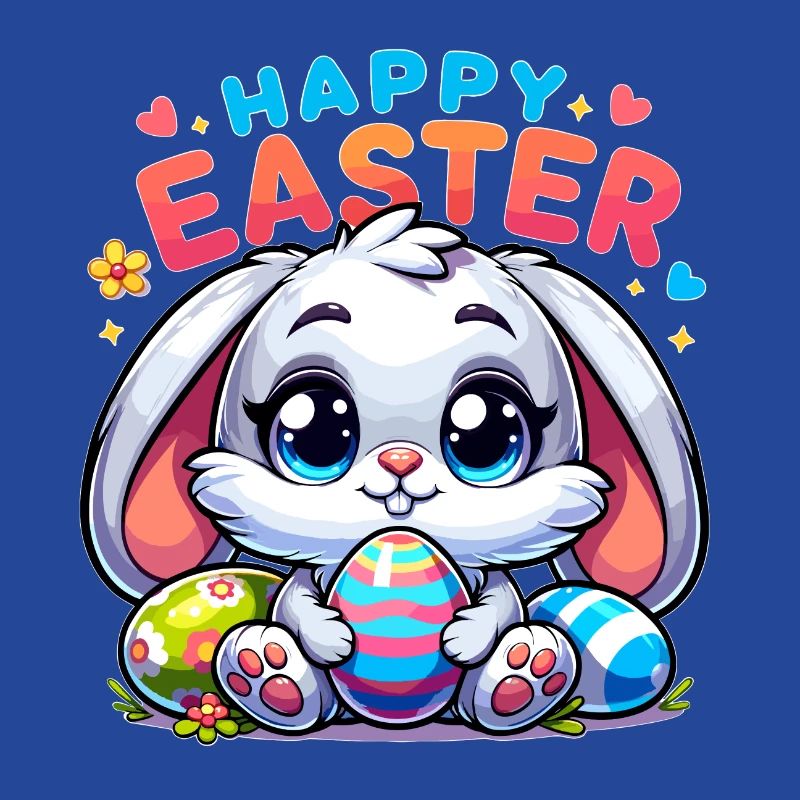 Happy Easter - Easter Bunny Illustration
