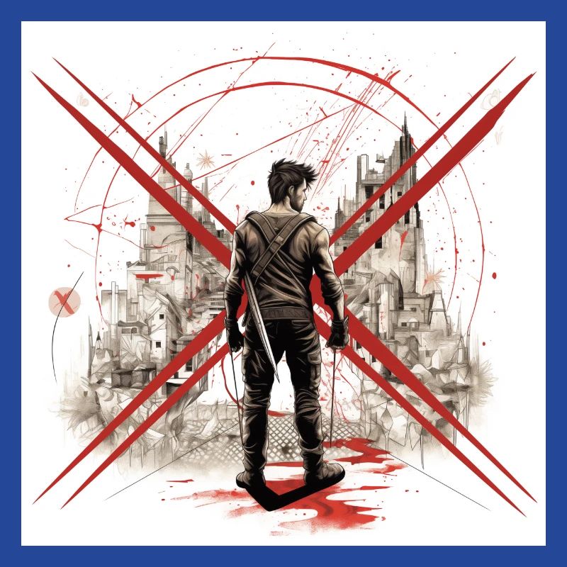 Comic Style "Red X"