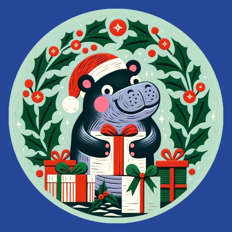 Weihnachts-Nilpferd