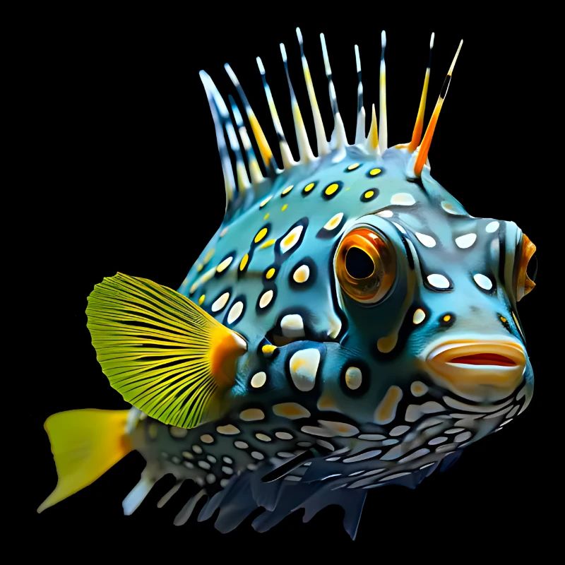 Exotic fish in bright colours