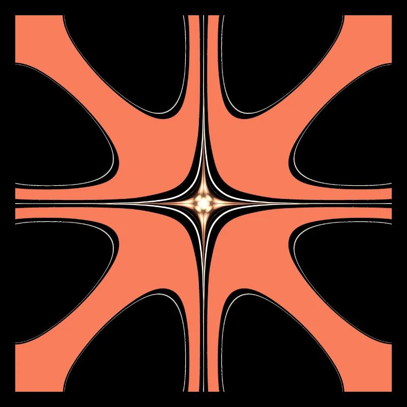 Abstract with a white pattern in the middle