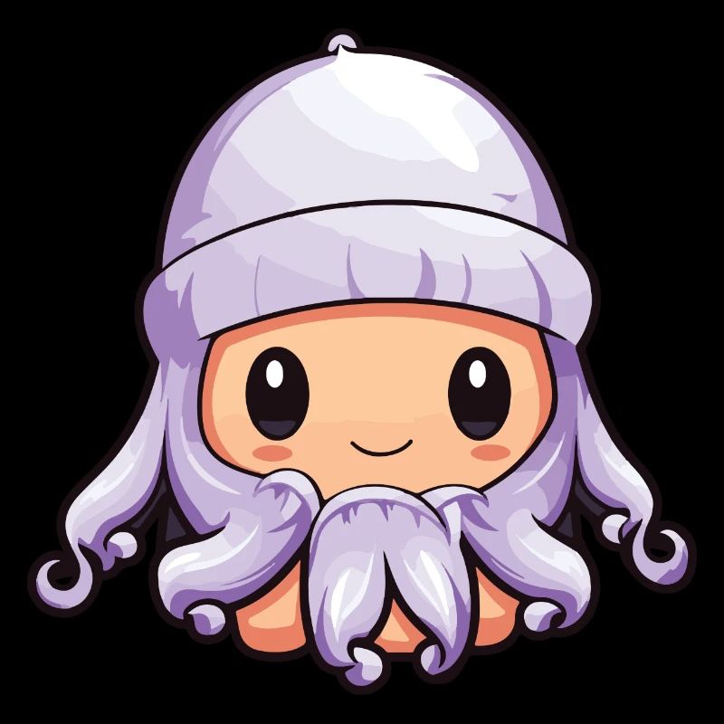 Oktopus Winter Krake Comic