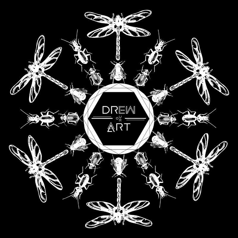 INSECT MANDALA 1 White