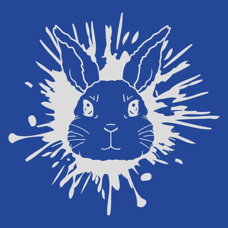 Éclaboussures de lapin éclaboussures de couleur