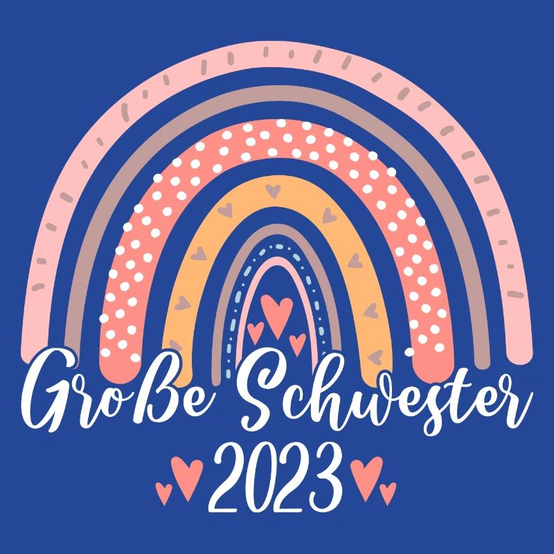 Große Schwester 2023 Boho Regenbogen Mädchen