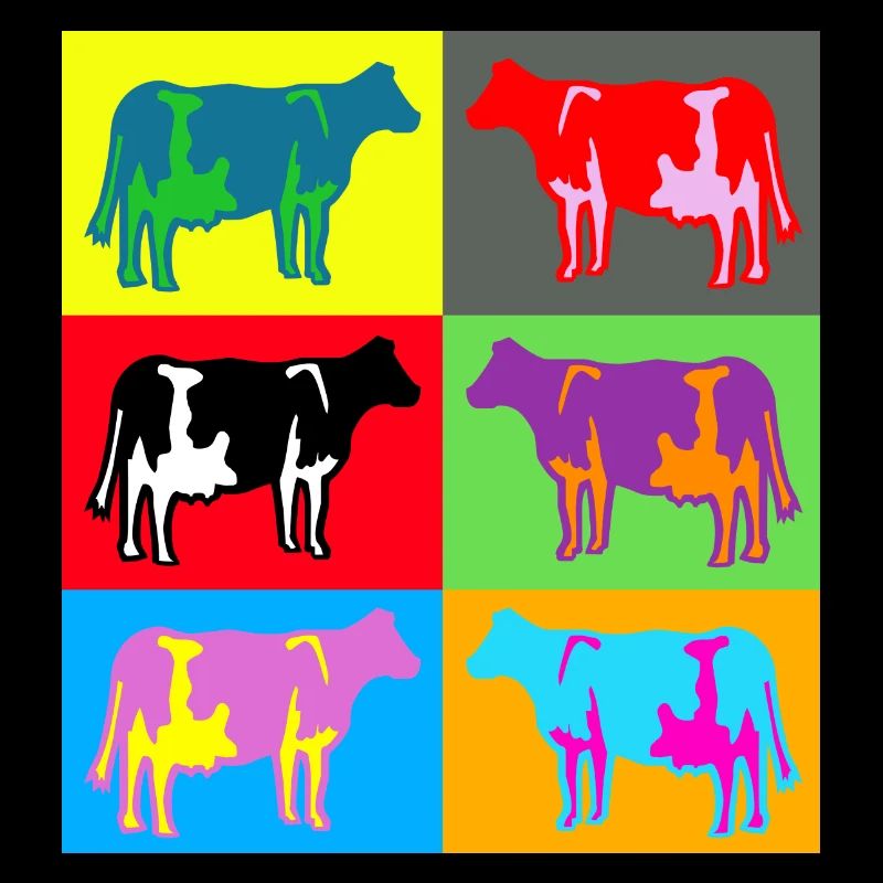 cow cows coloured multicolour