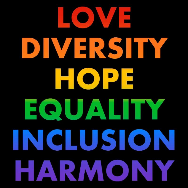 LOVE DIVERSITY HOPE EQUALITY INCLUSION HARMONY