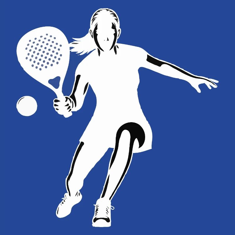 Padel player front white