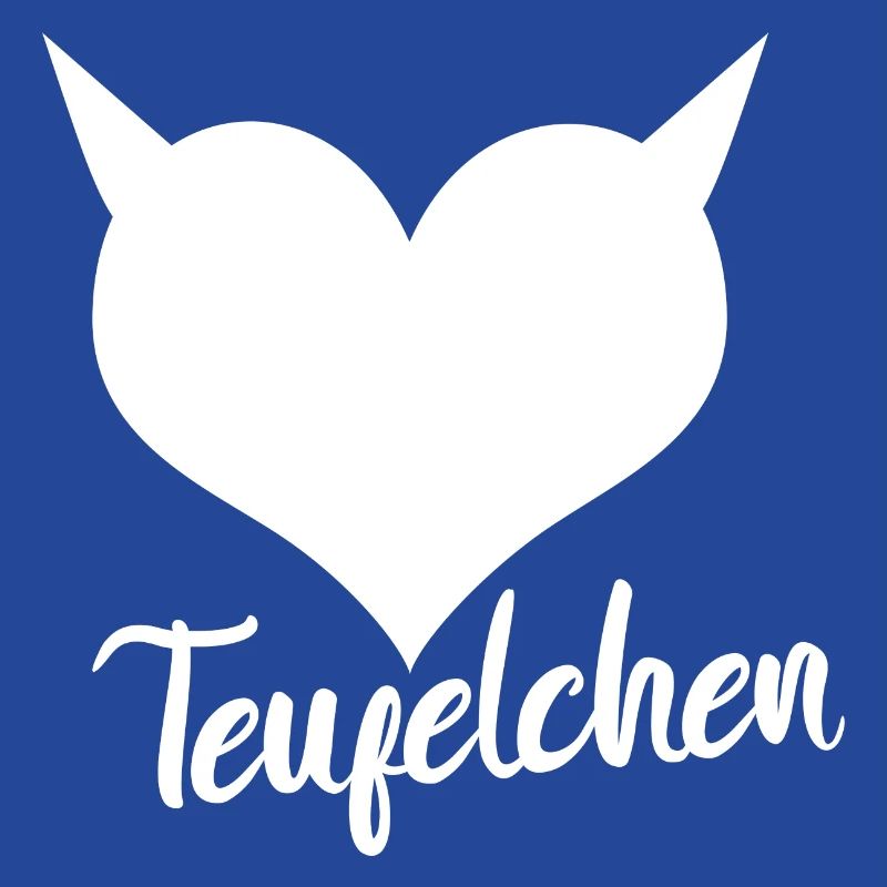 Teufelchen Wort mit Herz Devil