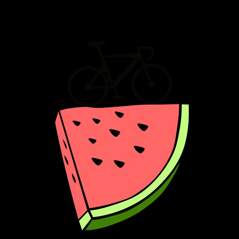 pastèque à vélo humour été vacances