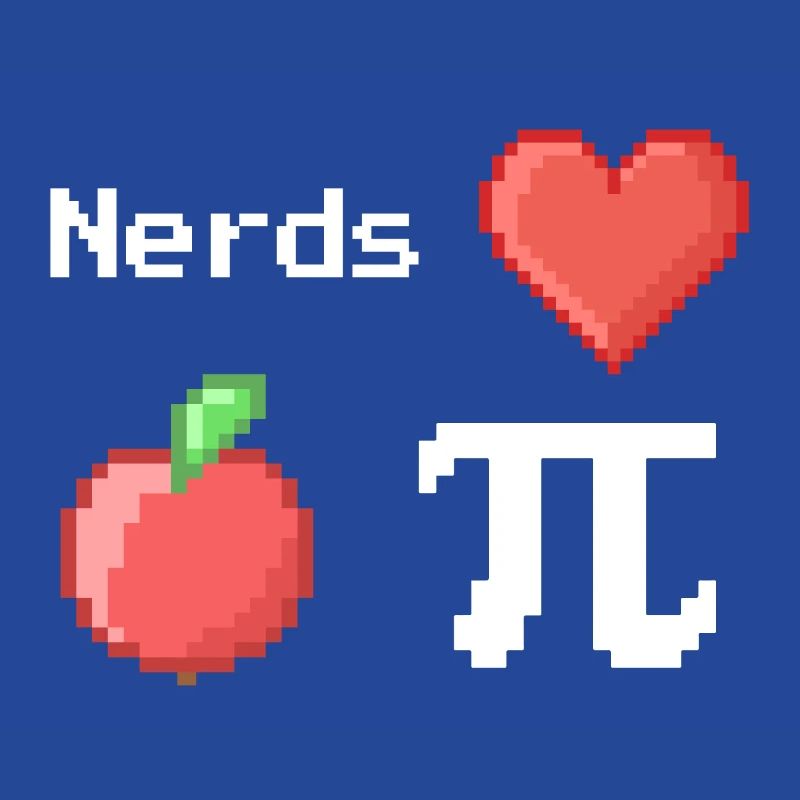nerds love apple pi pie sprüche math pixel