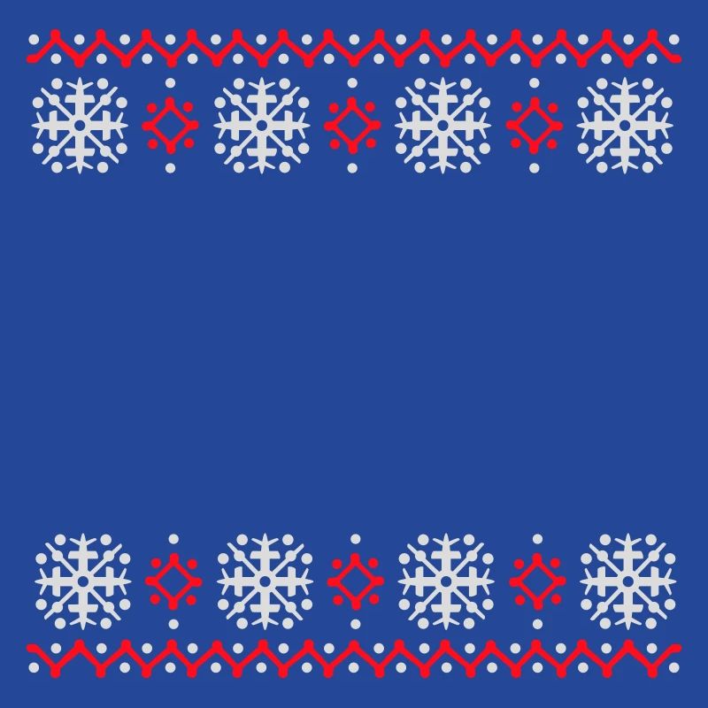 Ugly Sweater Christmas Pattern Snowflakes Cool