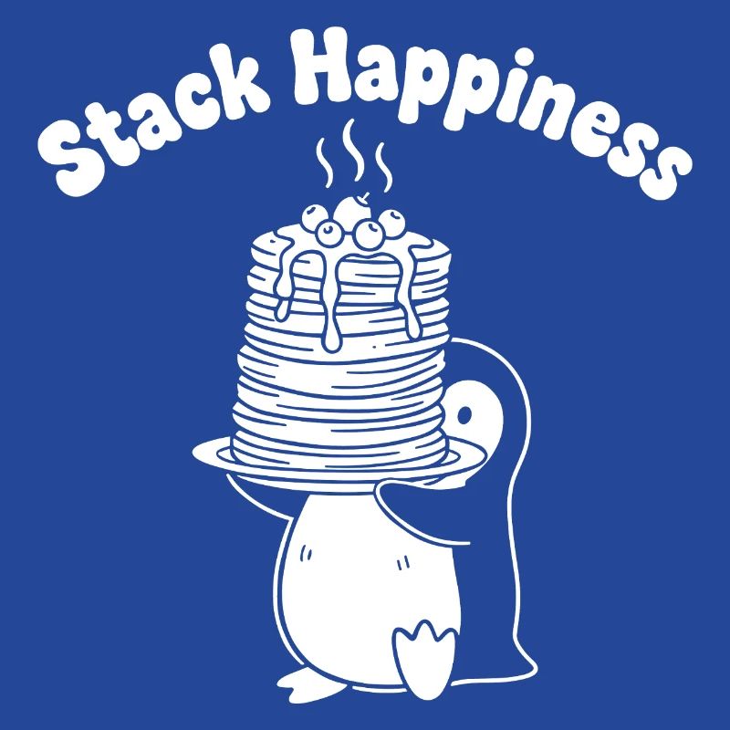 Pinguin Stackt Kuchenfreude