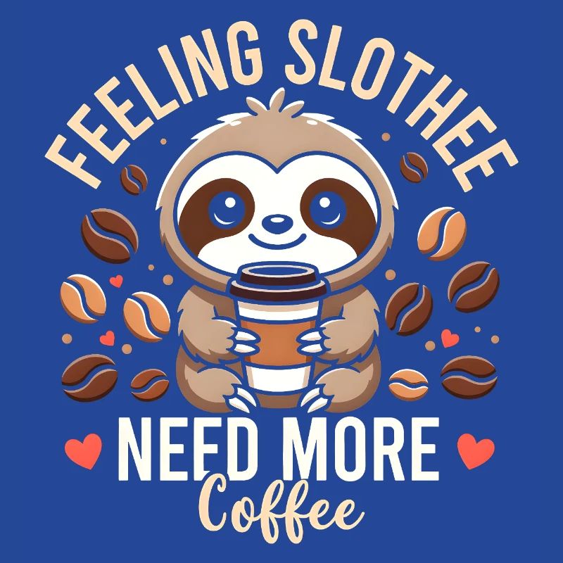 Feeling Slothee Need More Coffee Sloth 
