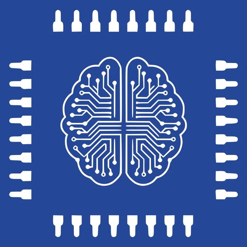 AI Brain Chip Processor Tech Vector