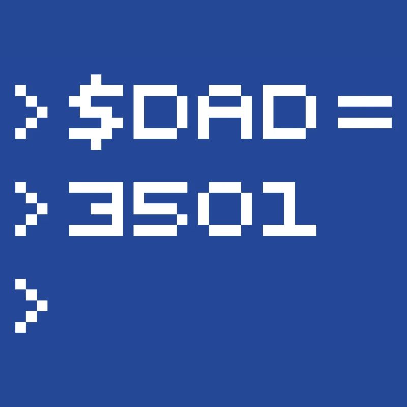 DAD 8-Bit Code Nerd Pixel Terminal Retro