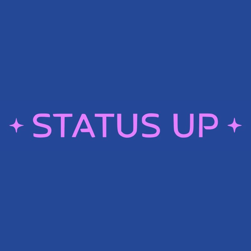 Status Up Level Up Gaming Text Vector