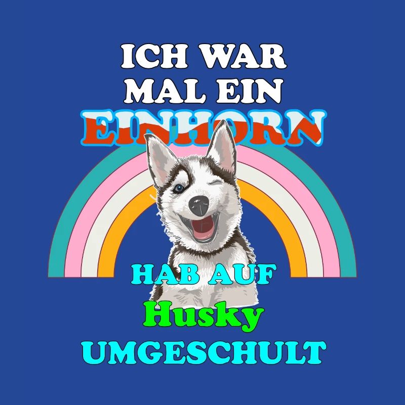 Husky Hund Husky war mal ein Einhorn