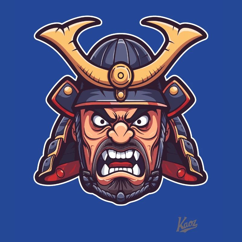 Wütender japanischer Edo-Samurai-Shogun