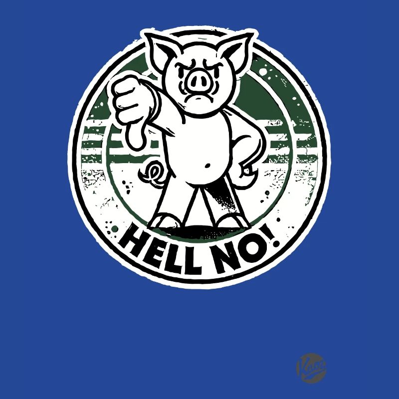 Pas question! Pouces vers le bas cochon