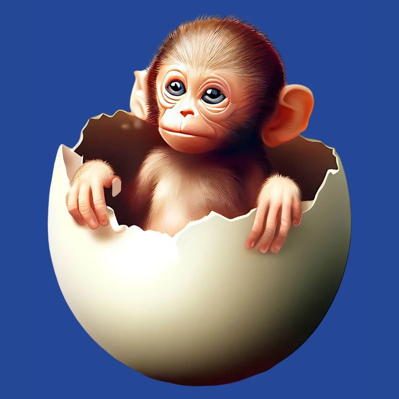 Monkey from the egg