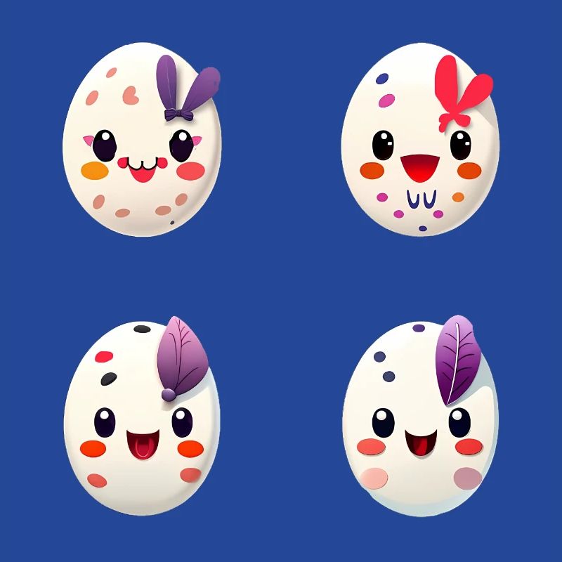 Four Colorful Eggs Easter Egg Easter