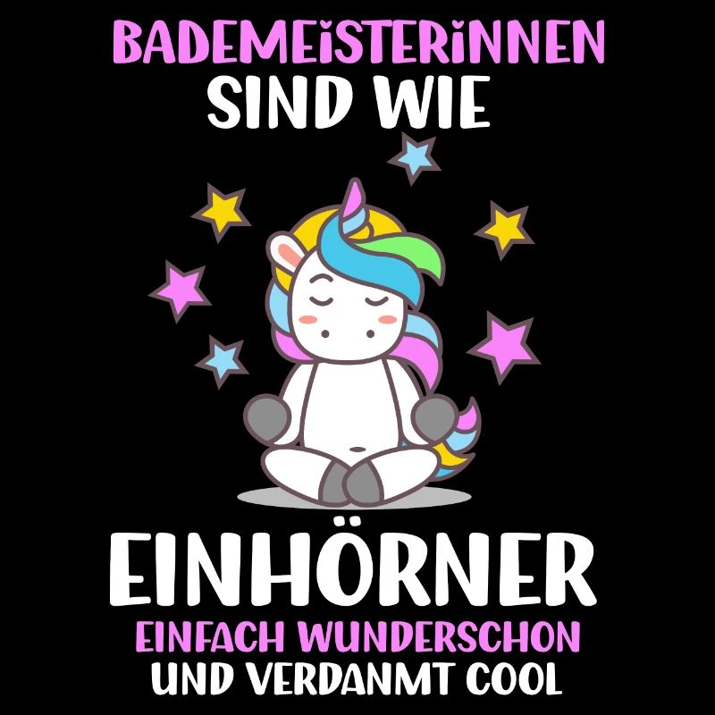 Bademeister Rettungsschwimmer Einhorn Spruch Beruf