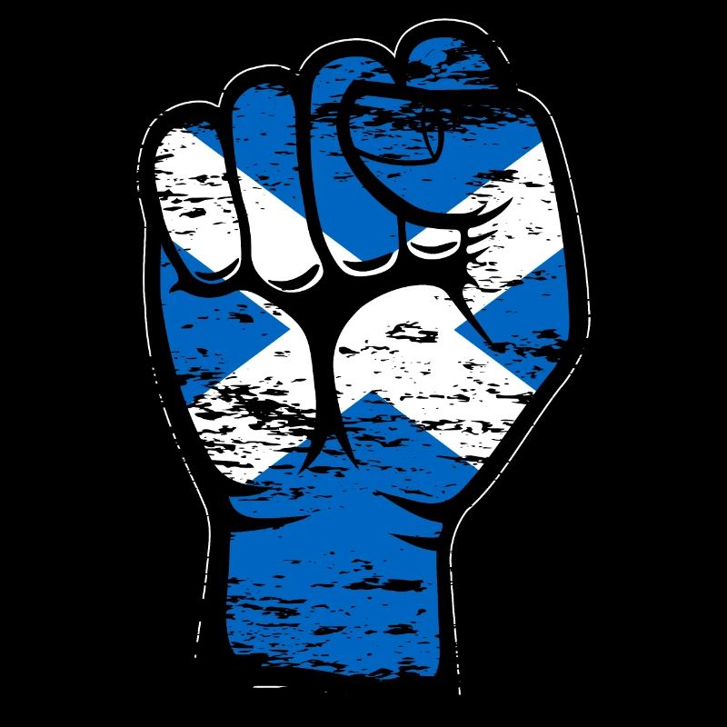 Symbole de la main de poing du drapeau de l’Écosse