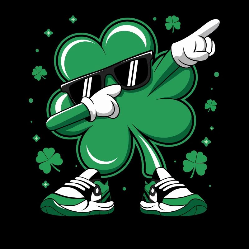 Dabbing Shamrock St Patrick's Day Dab Dance kids
