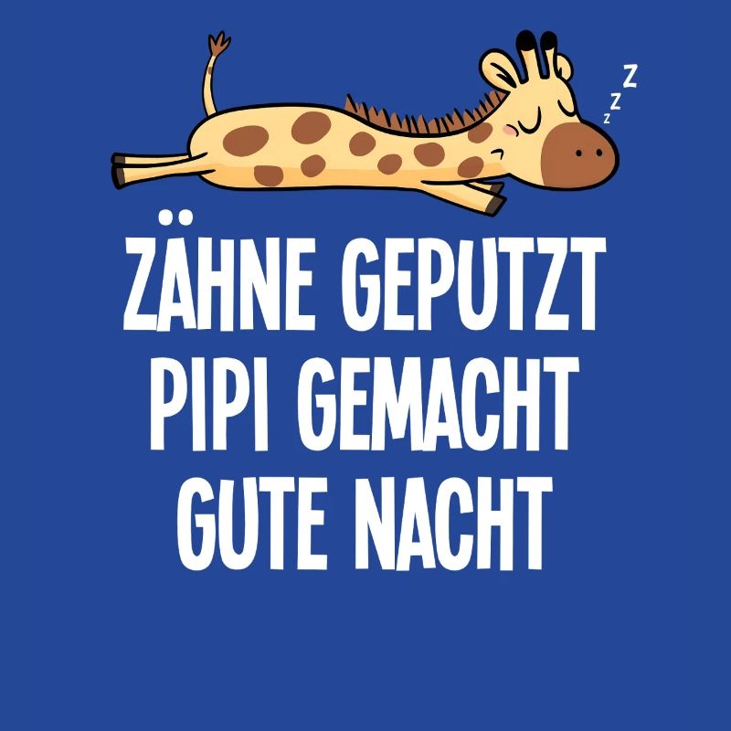 Sleeping Giraffe Funny Teeth Brushed Saying