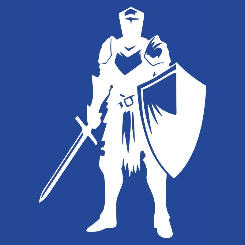 Noble chevalier avec bouclier et épée