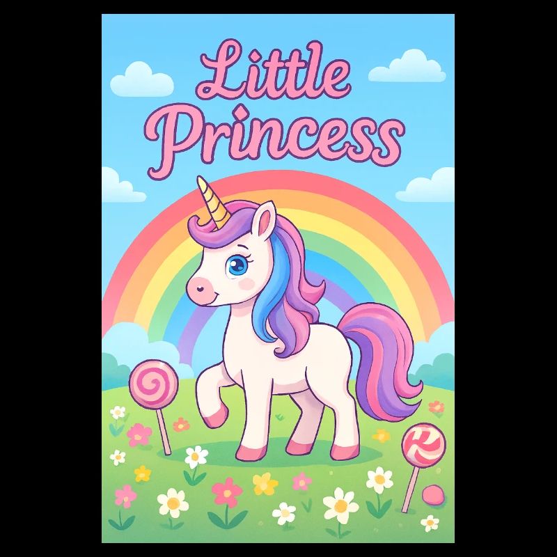 Kleines Regenbogen-Einhorn