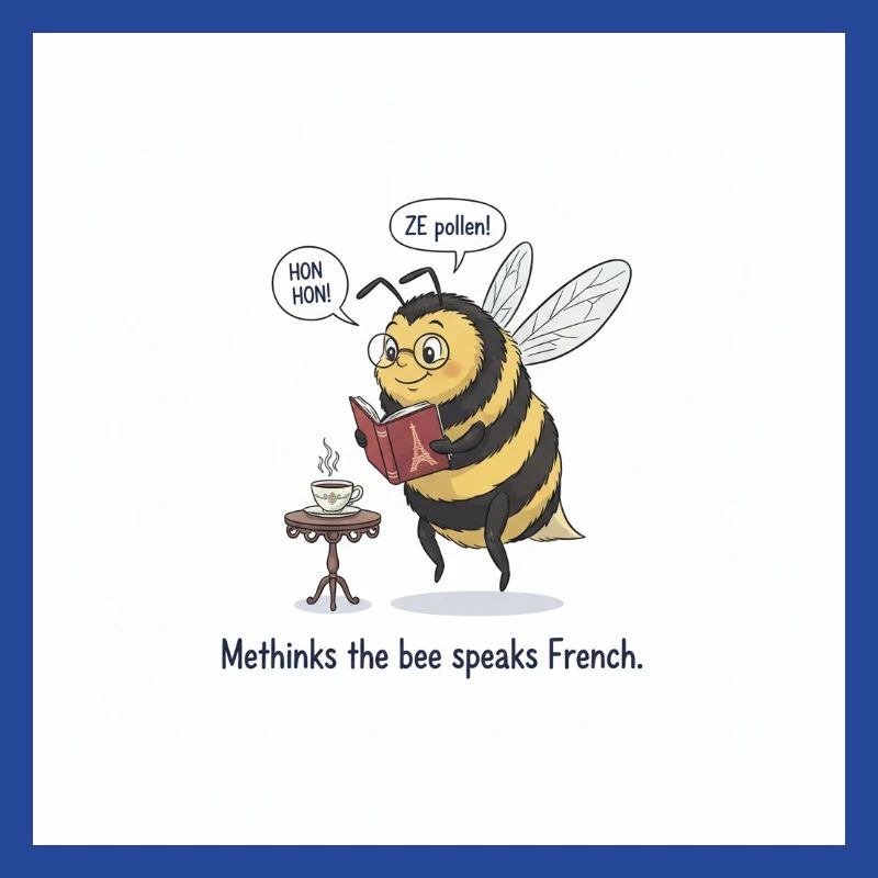 Bee apprend le français : Méthinks