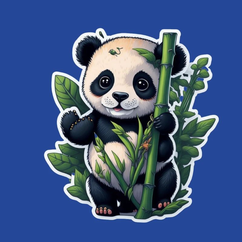 Cute Panda with Bamboo