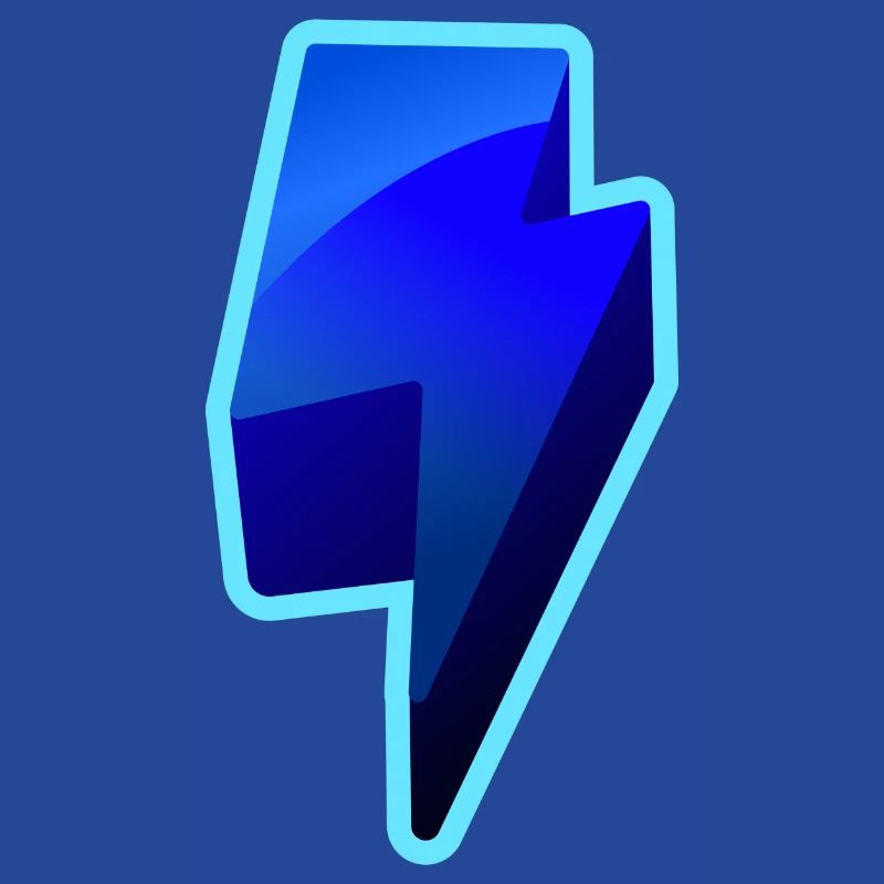 NeonBlitz Lightning Grafik Blau