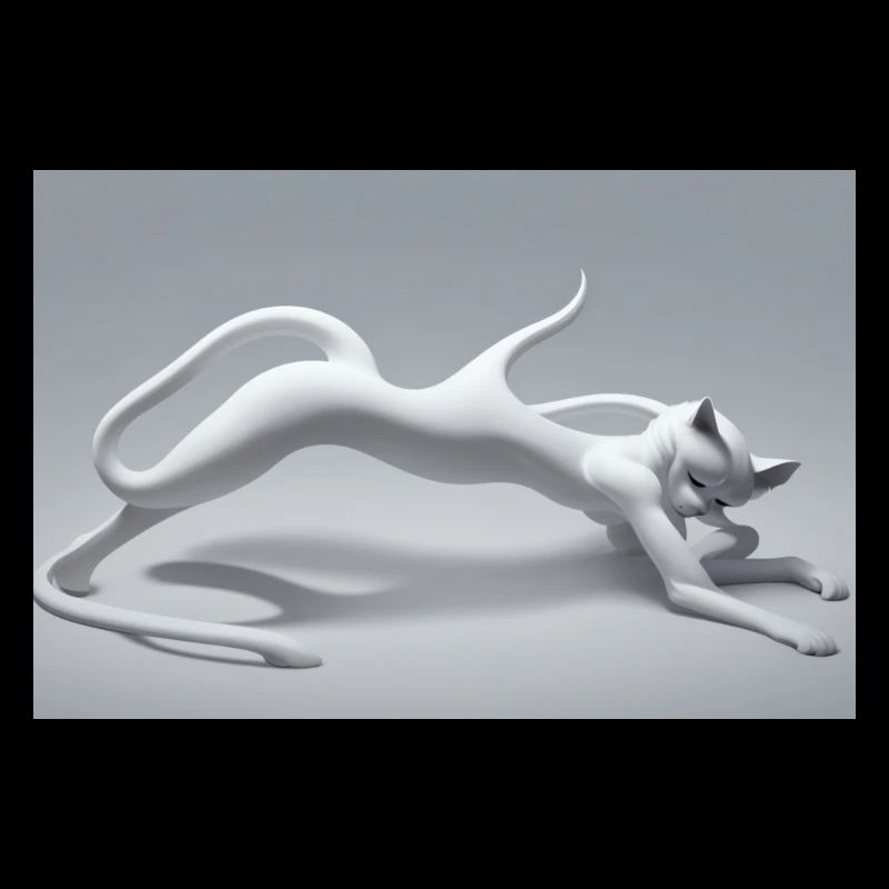Oeuvre abstraite de chat