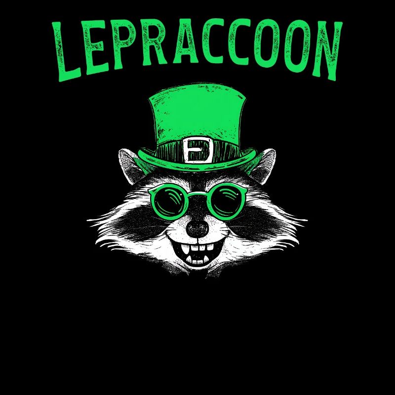 Lepraccoon Funny Irish Saint Patrick Leprechaun
